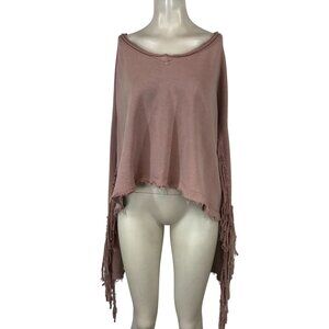 Free People Pink Fringe Top